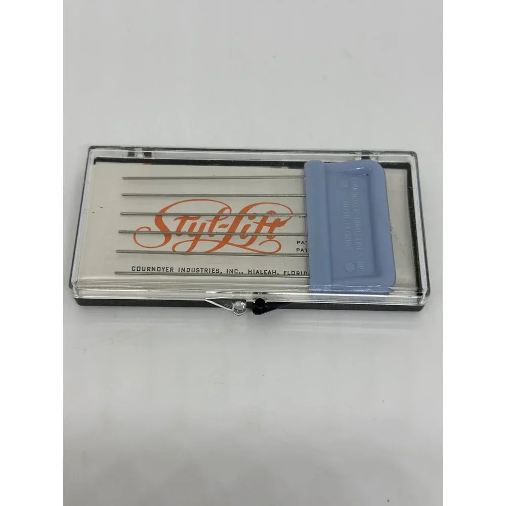 VTG Styl-Lift Hair Styling Tool Cournoyer 6-Prong Lift Comb Case USA Collectible